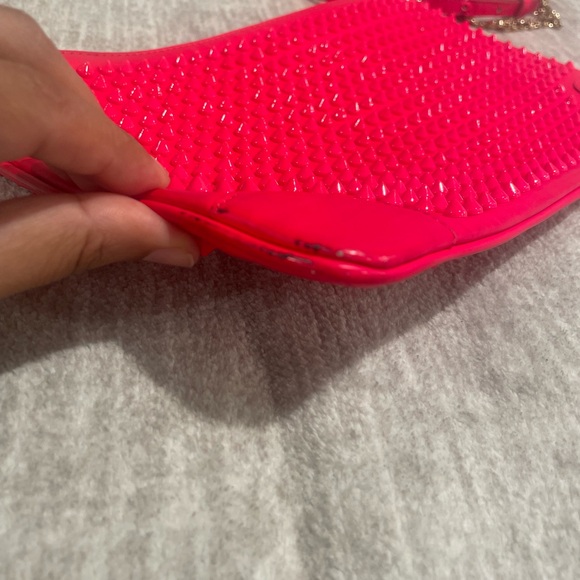 Christian Louboutin Loubiposh Studded Pink Clutch or Shoulder Bag - Picture 5 of 14